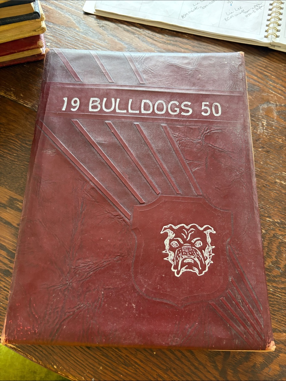 Vintage Bulldogs 19-50 Maroon Yearbook Style Game Folder
